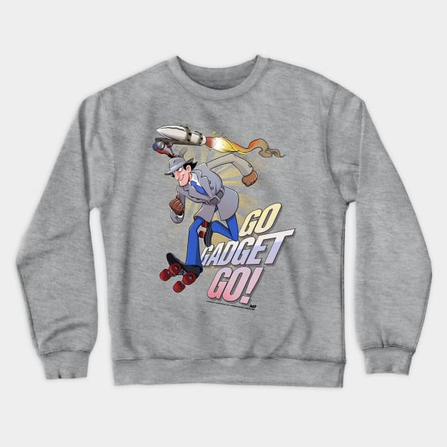 Go Gadget Go Crewneck Sweatshirt by markpaulik